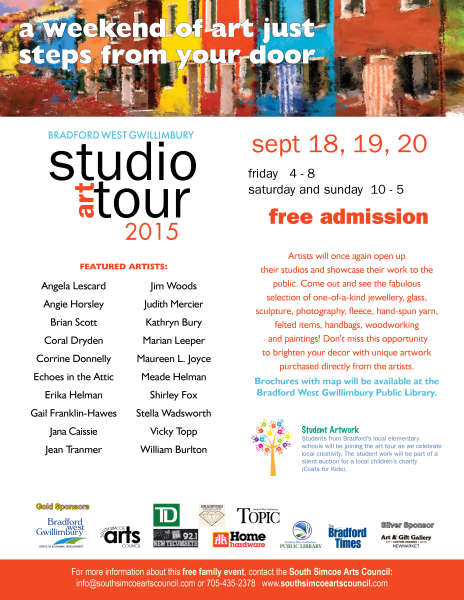 A Studio Art Tour not to be missed!